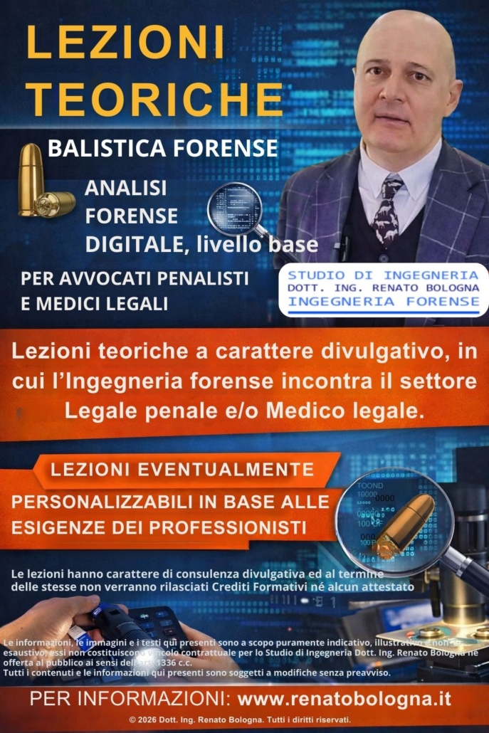 Lezioni teoriche - Ingegneria Forense